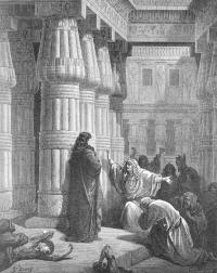 Фараон просит Моисея покинуть Египет