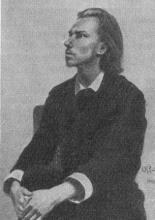 К. Фофанов. Портрет работы И. Е. Репина. 1888.
